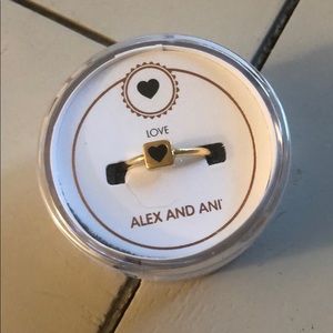 Alex and ani adjustable heart ring